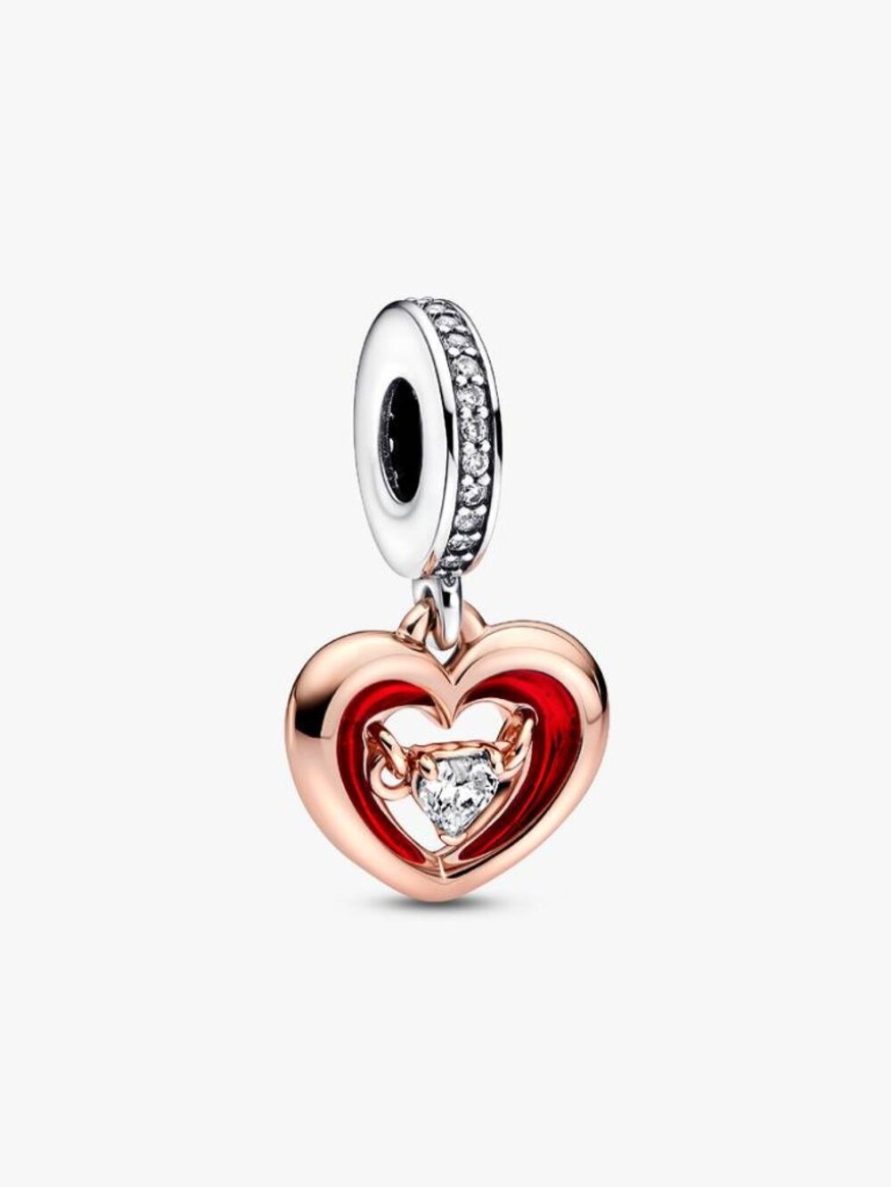 PandoraTwo-tone Radiant Heart Dangle Charm